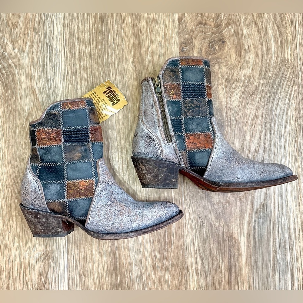 Corral Patchwork Leather Ankle Boot Style #C3167 Size 8 NEW - Picture 5 of 10